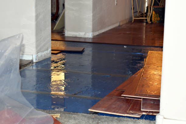 Professional Sewage Cleanup technician working in Reading, MI